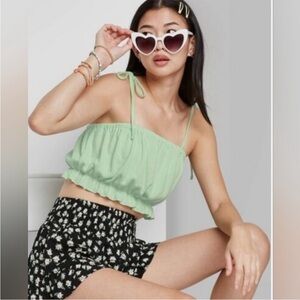 Sea foam green crop top